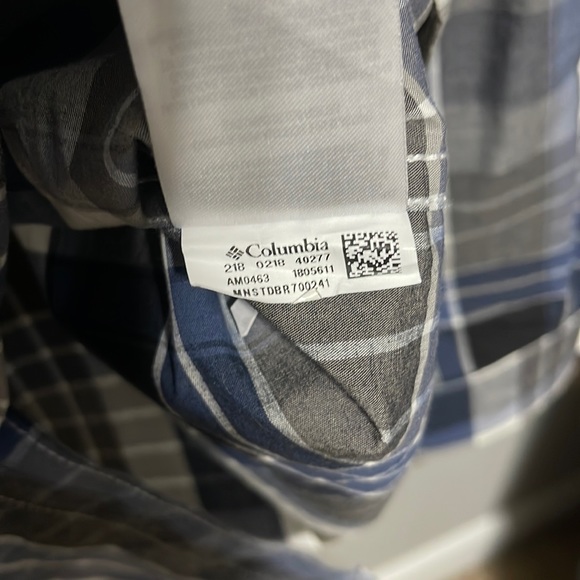 NWOT Plaid Columbia Men's Boulder Ridge Long Sleeve Shirt Button Down Medium M - Picture 7 of 10